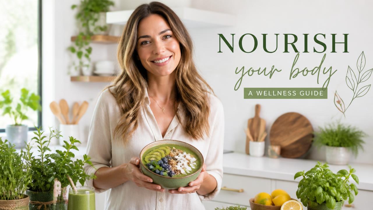 Wellness avatar in a bright modern kitchen